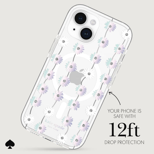 kate spade new york Tough Daisy Chain Iridescent MagSafe - iPhone 15 Plus