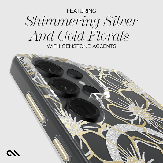 Floral Gems with Magnet- Galaxy S25 Ultra
