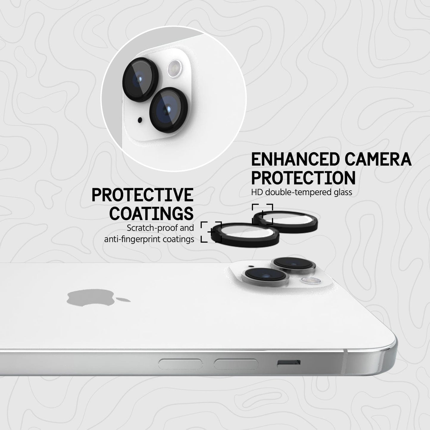Pelican Camera Lens Protector Black - iPhone 15 / 15 Plus