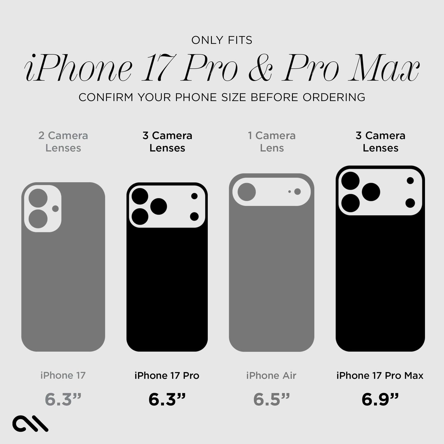 Camera Lens Protector Black - iPhone 17 Pro / 17 Pro Max