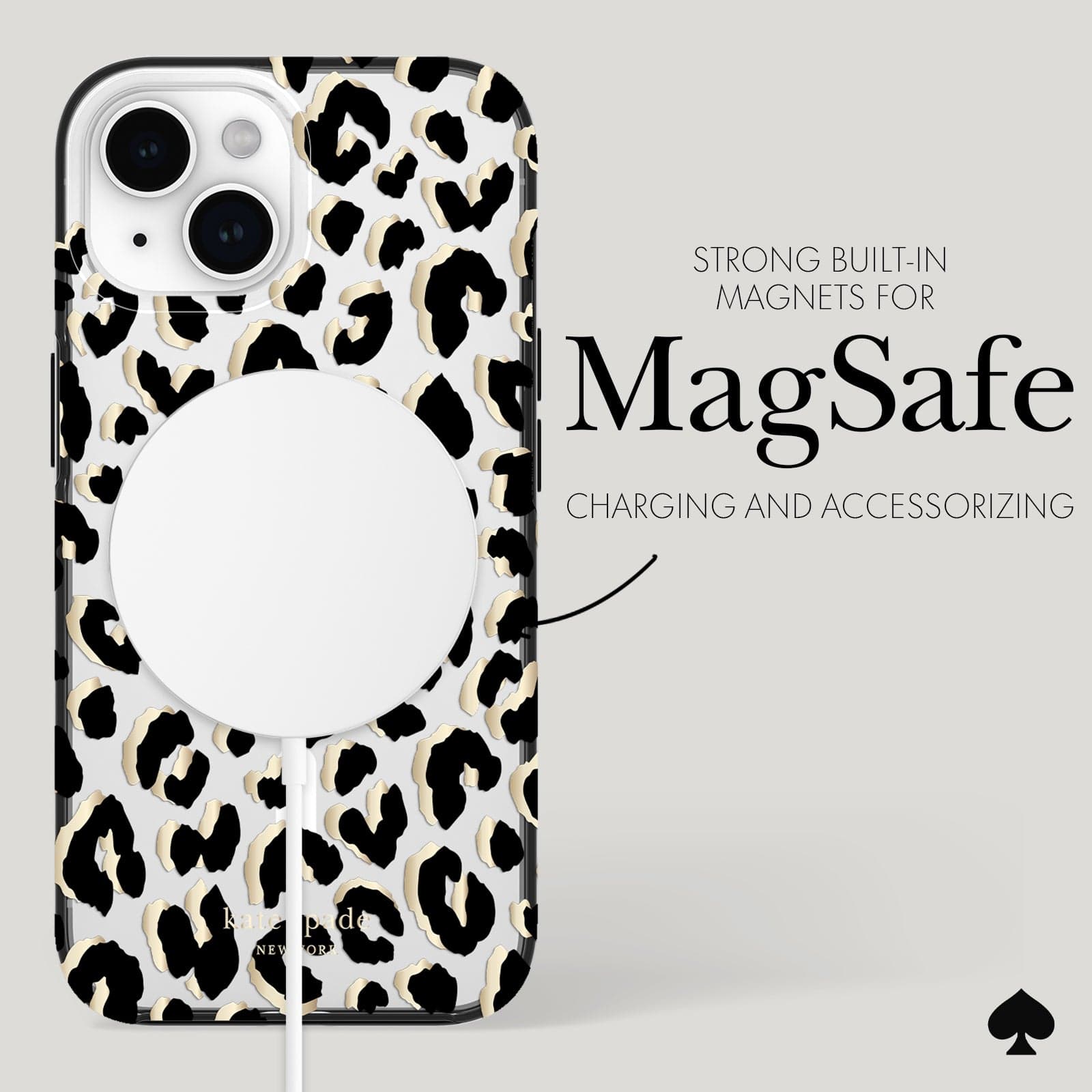 kate spade new york City Leopard MagSafe - iPhone 15 Plus