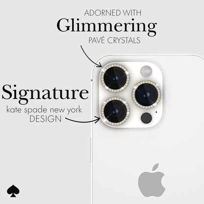 kate spade new york Camera Lens Protector Set in Stone Gold - iPhone 15 Pro / Pro Max