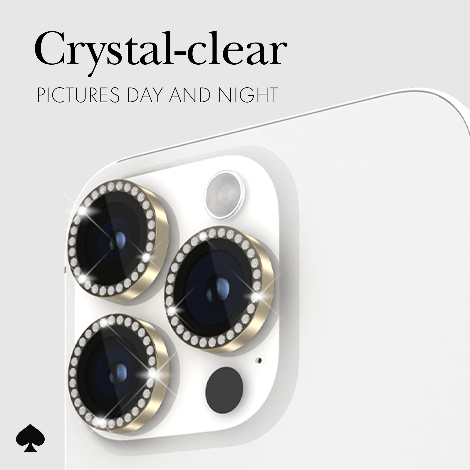 kate spade new york Camera Lens Protector Set in Stone Gold - iPhone 15 Pro / Pro Max