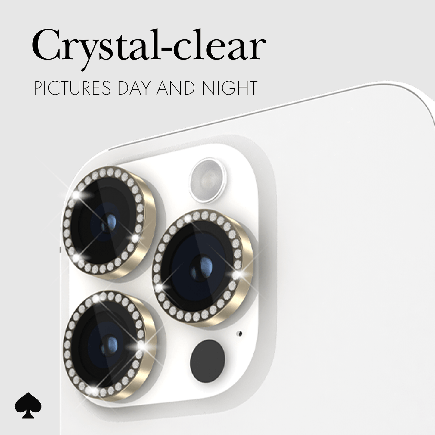 kate spade new york Camera Lens Protector Set in Stone Gold - iPhone 14 Pro / Pro Max