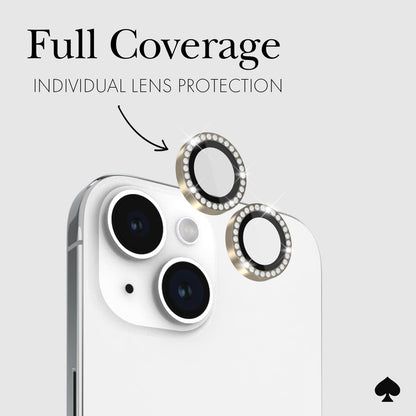 kate spade new york Camera Lens Protector Set in Stone Gold - iPhone 15 / 15 Plus