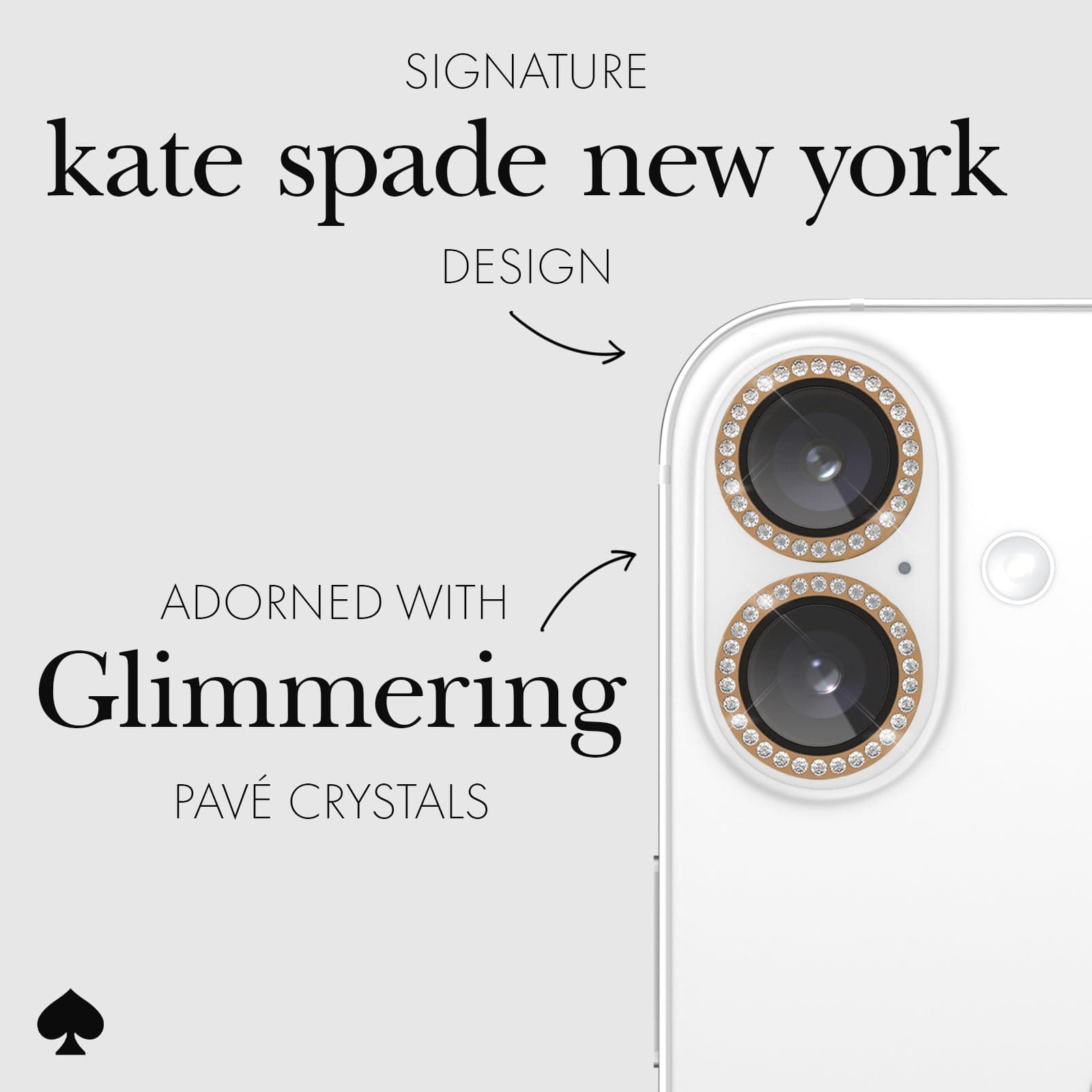 kate spade new york Camera Lens Protector Set in Stone - iPhone 16 / 16 Plus