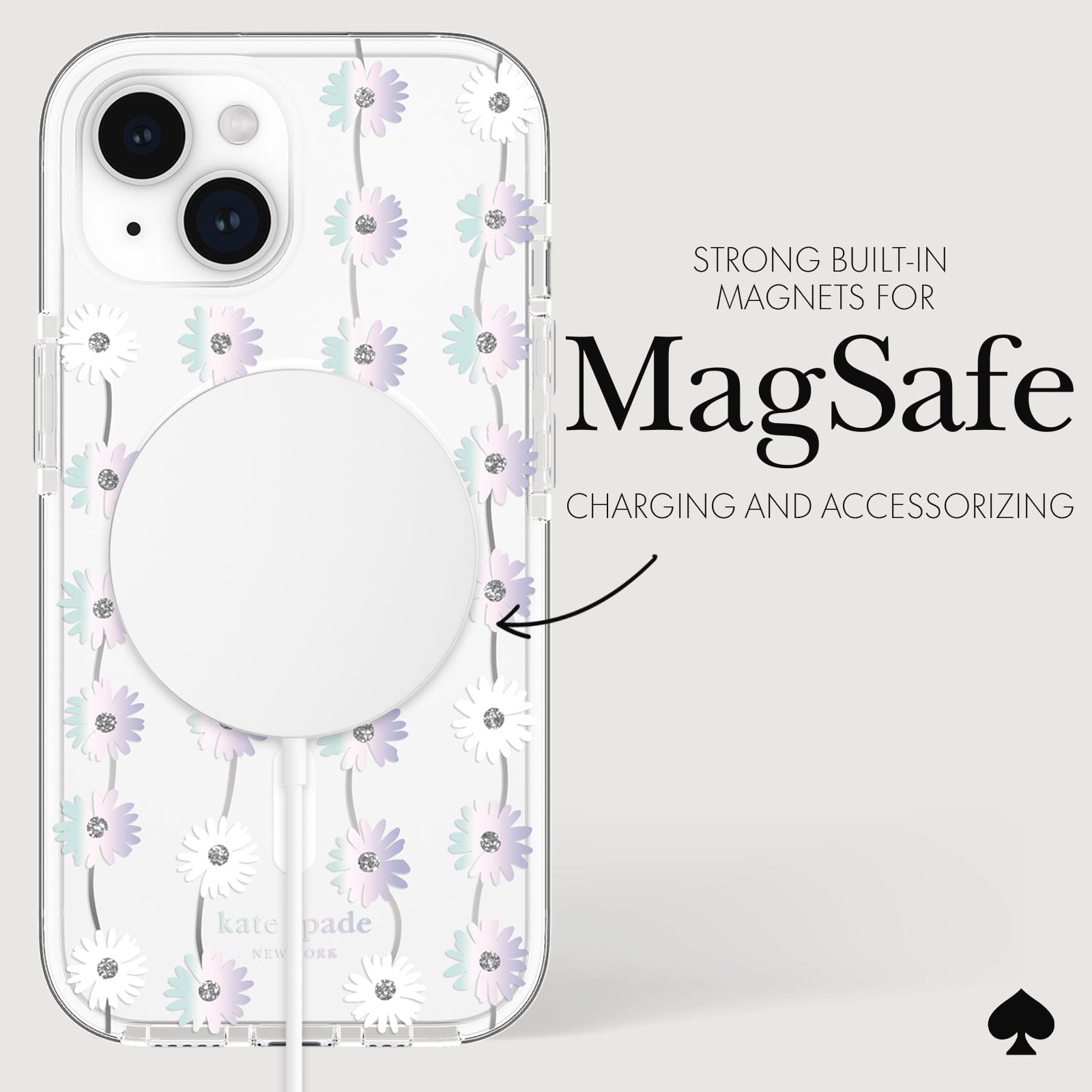kate spade new york Tough Daisy Chain Iridescent MagSafe - iPhone 15 Plus