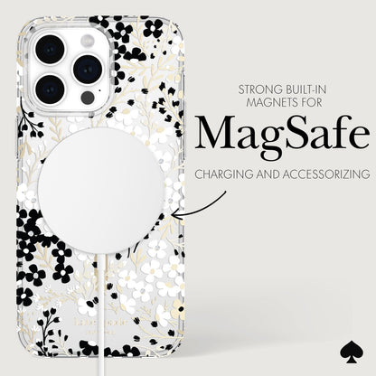 kate spade new york Multi Floral Black and White MagSafe - iPhone 15 Pro Max