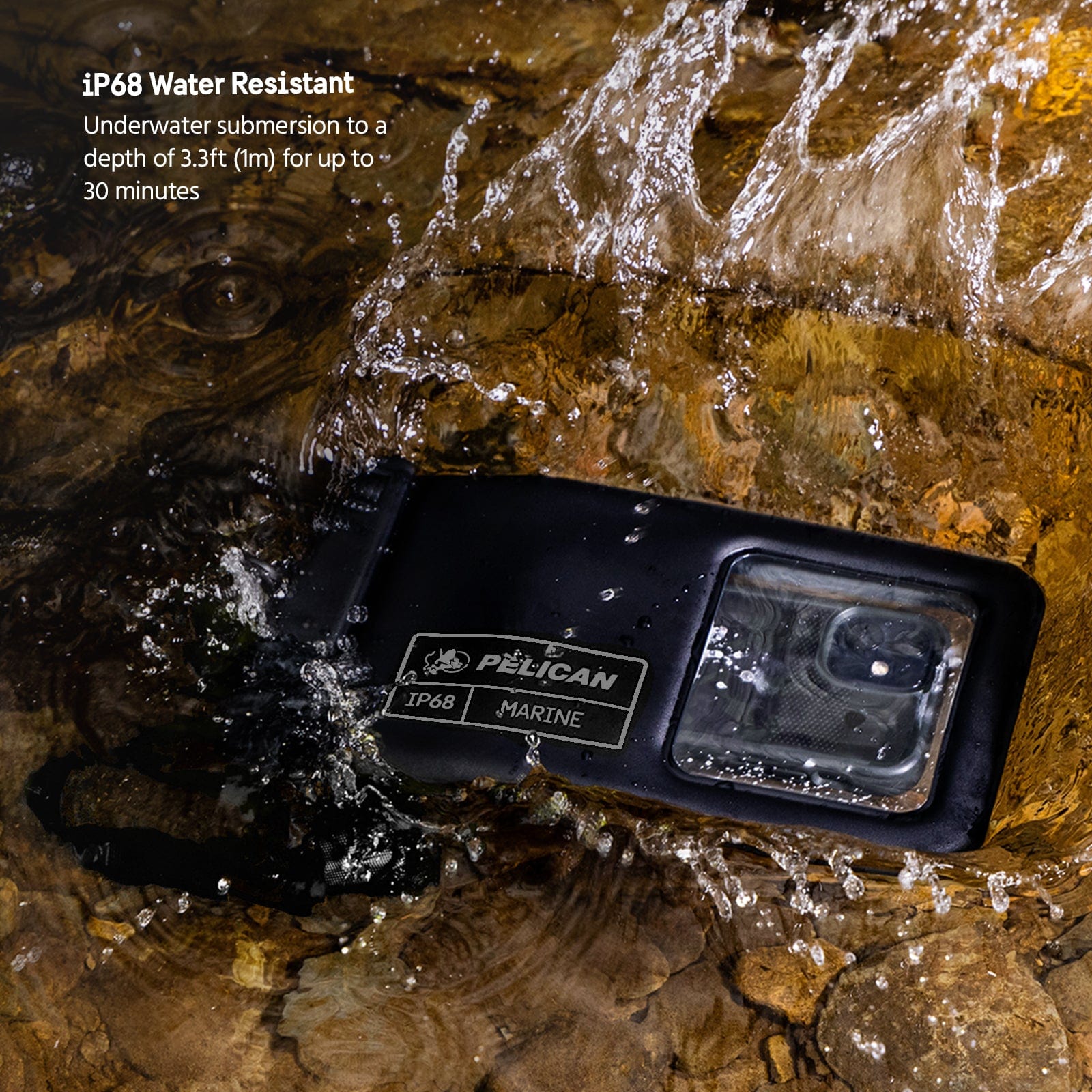 Pelican Marine Waterproof Floating Pouch (Stealth Black) - Phone Pouch