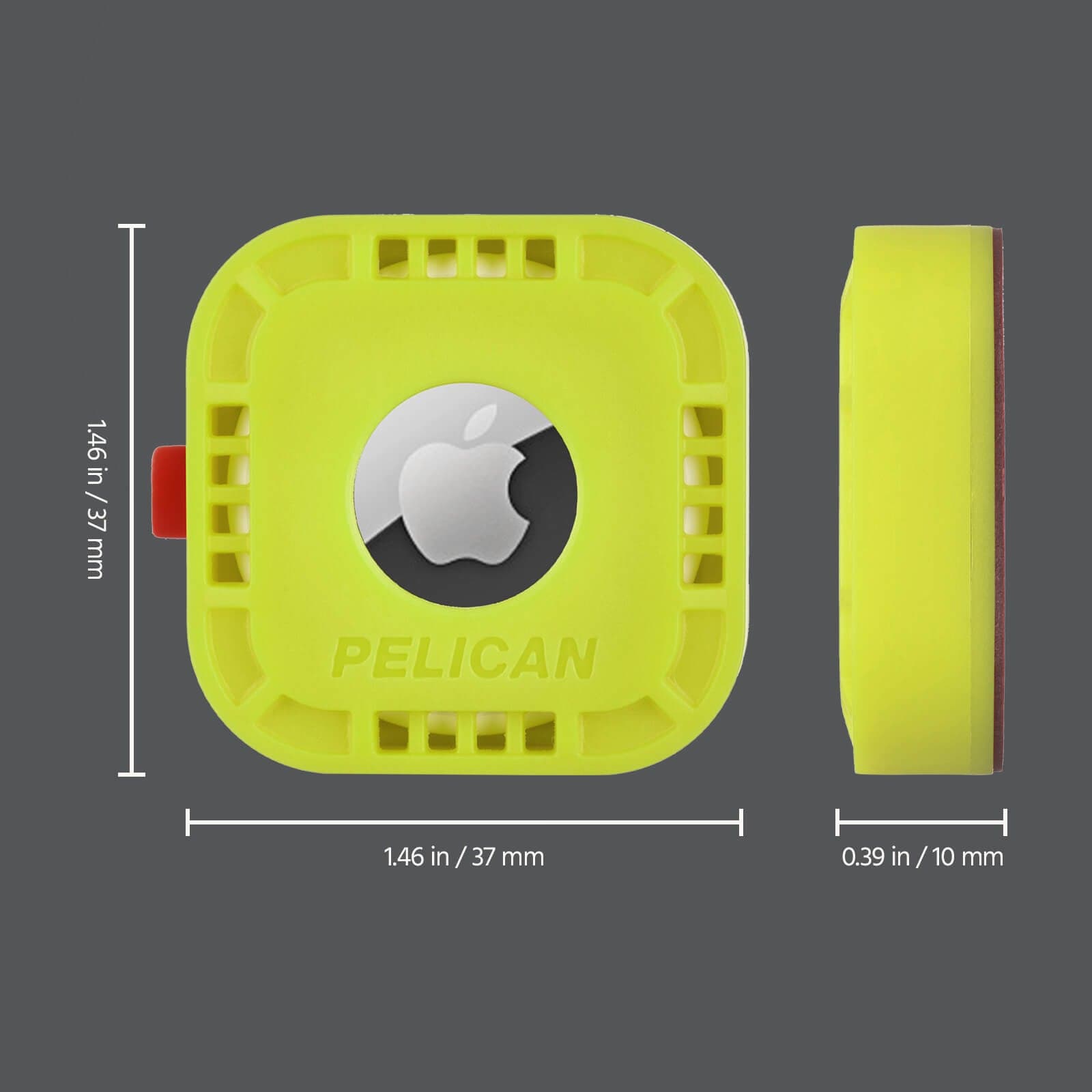 Pelican Protector AirTag Sticker Mount 4 Pack (Hi Vis Yellow) - AirTag Case