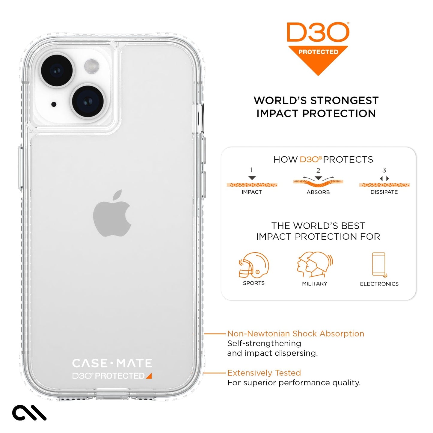 Tough D3O® Clear - iPhone 15 Plus