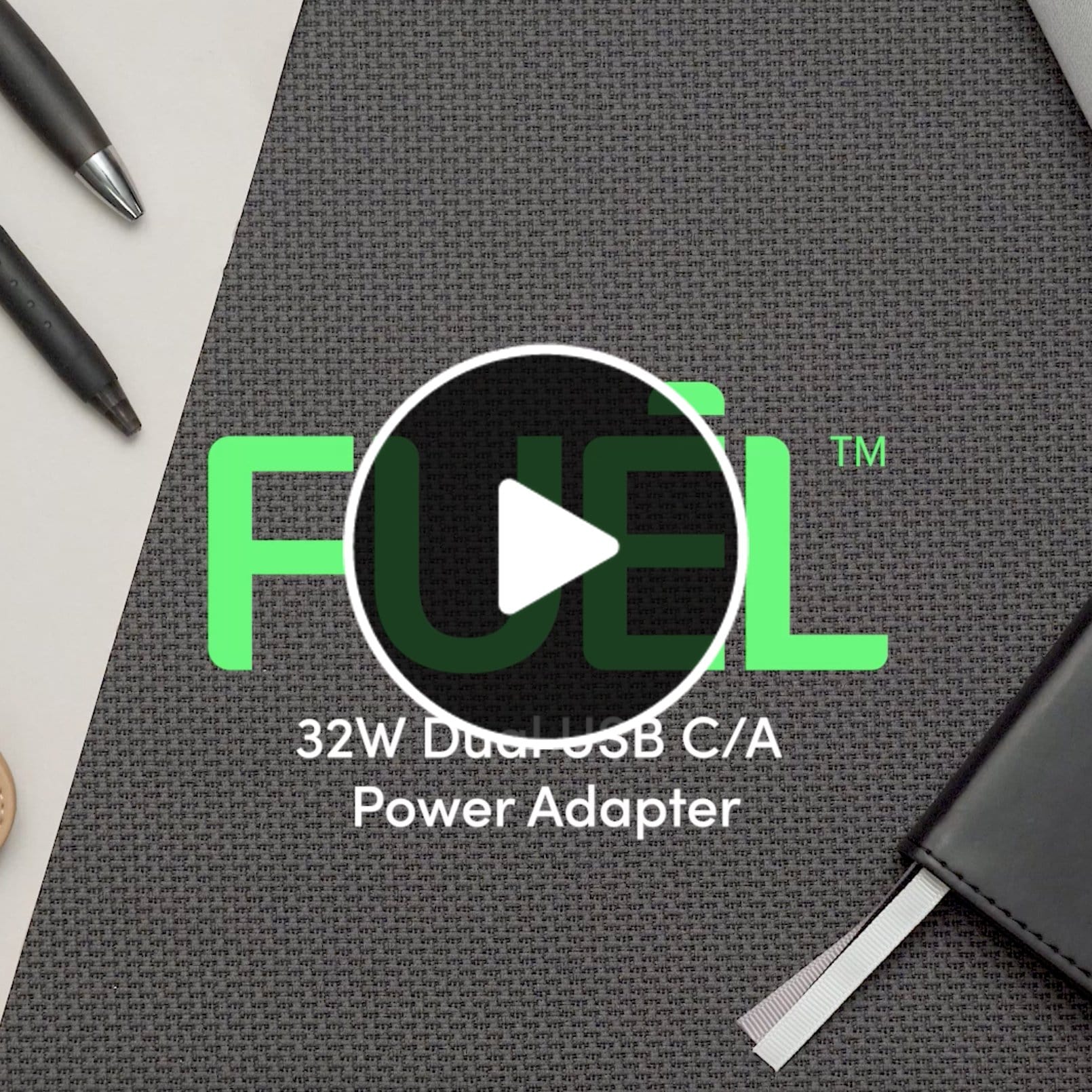 FUEL 32W Dual USB C/A Wall Charger - White