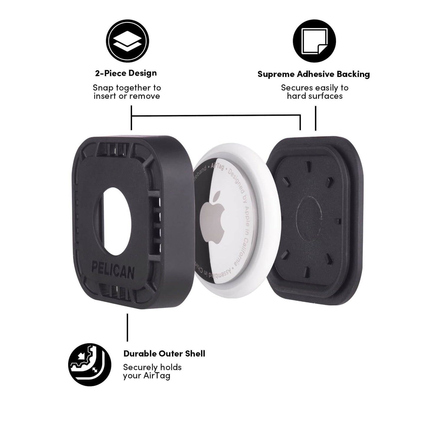 Pelican Protector AirTag Case Variety Pack (Black) - AirTag Case