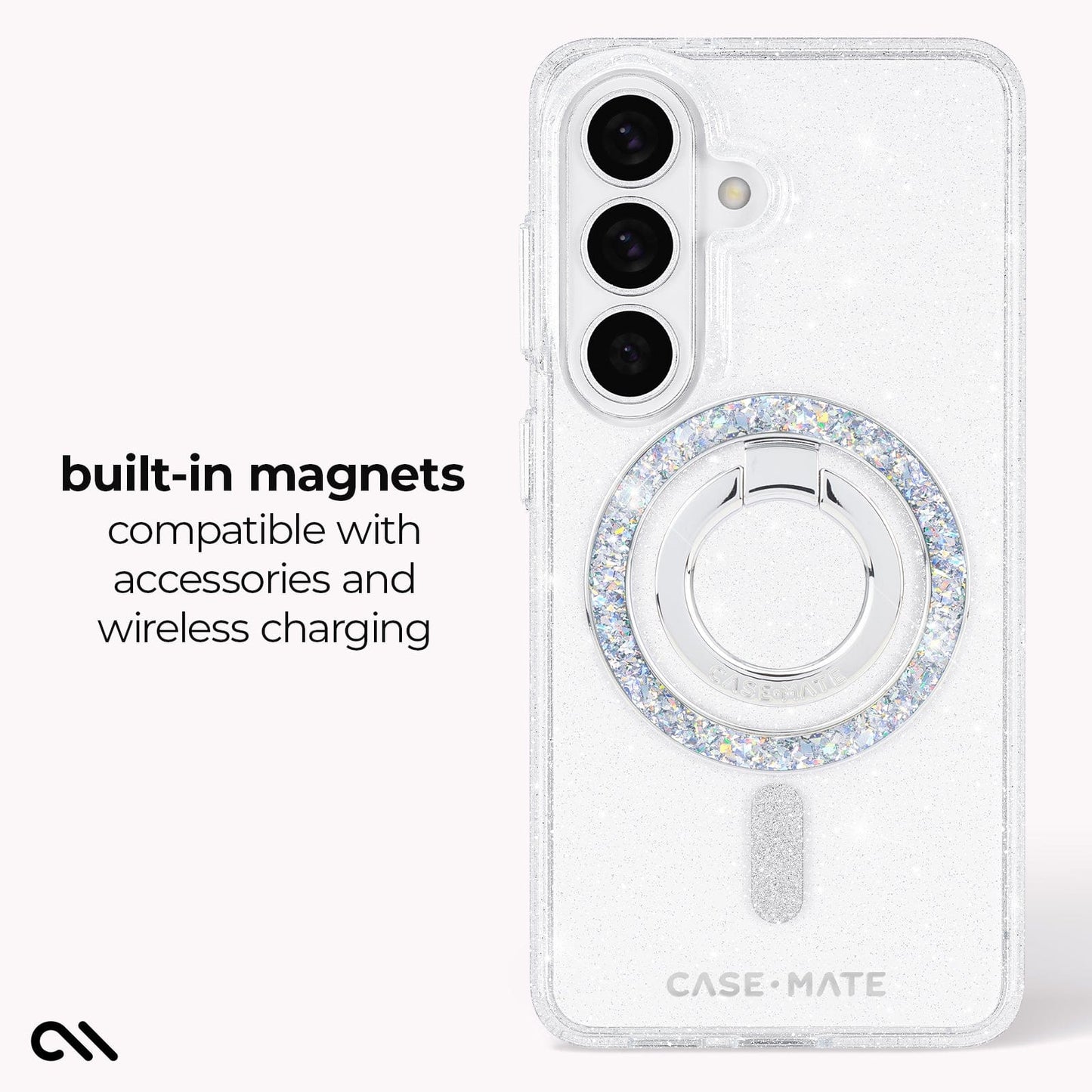 Sheer Twinkle Silver with Magnet - Galaxy S26