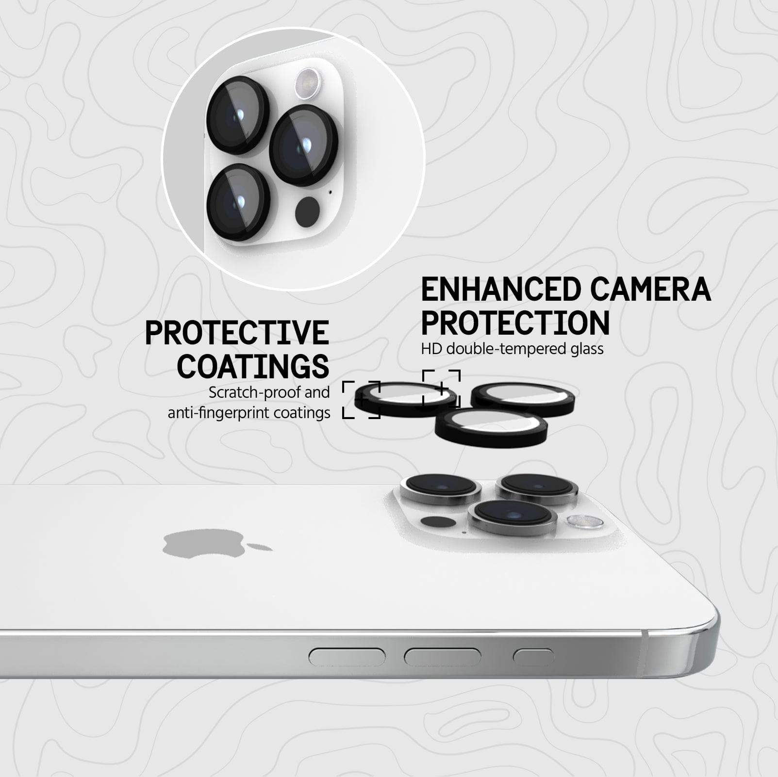 Pelican Camera Lens Protector Black - iPhone 15 Pro / 15 Pro Max