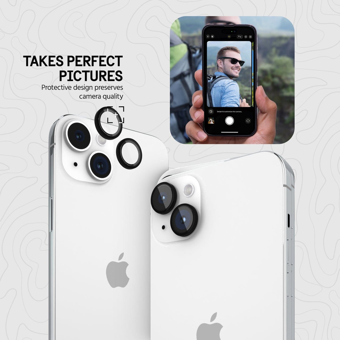 Pelican Camera Lens Protector Black - iPhone 15 / 15 Plus