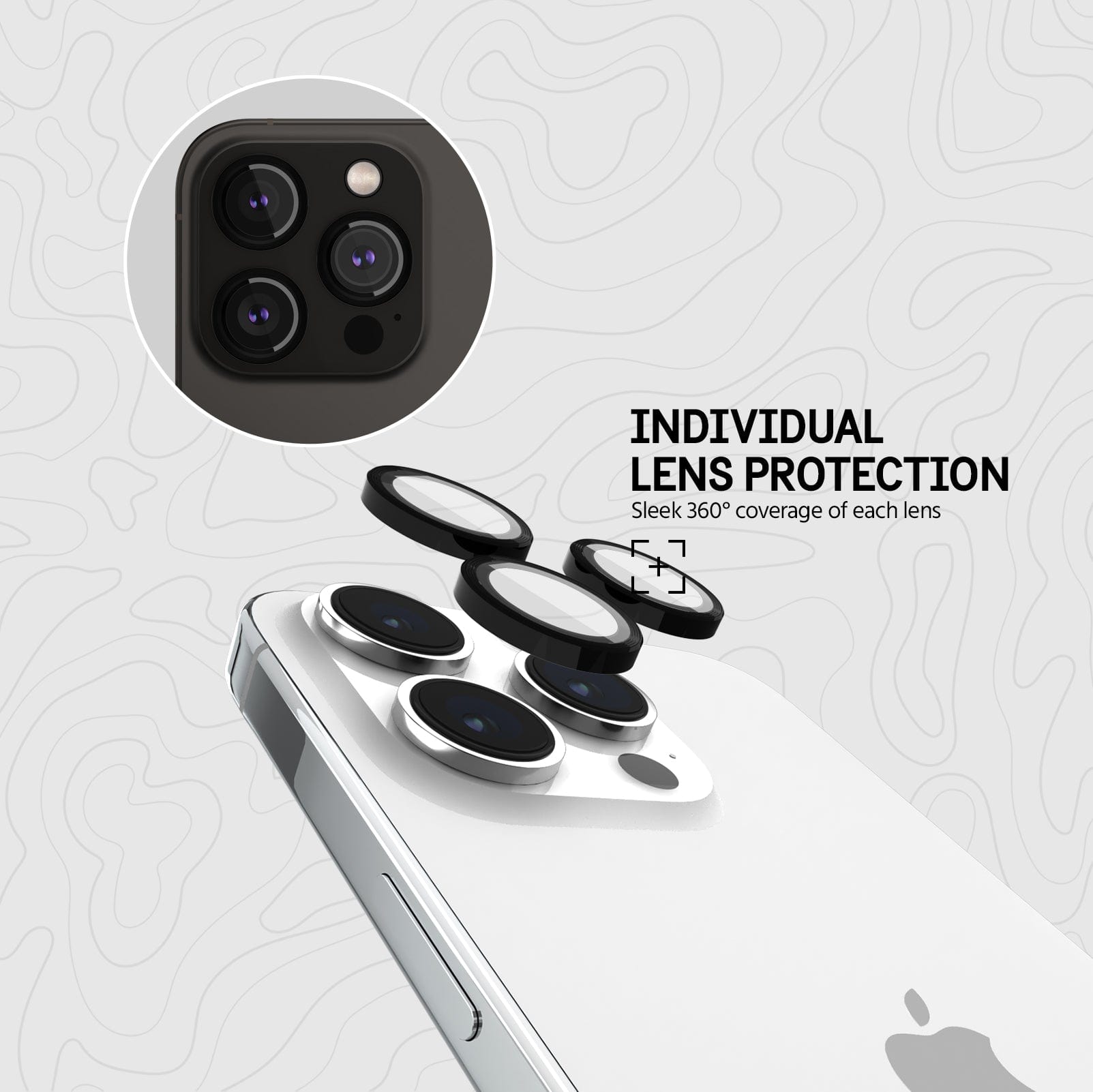 Pelican Camera Lens Protector Black - iPhone 15 Pro / 15 Pro Max