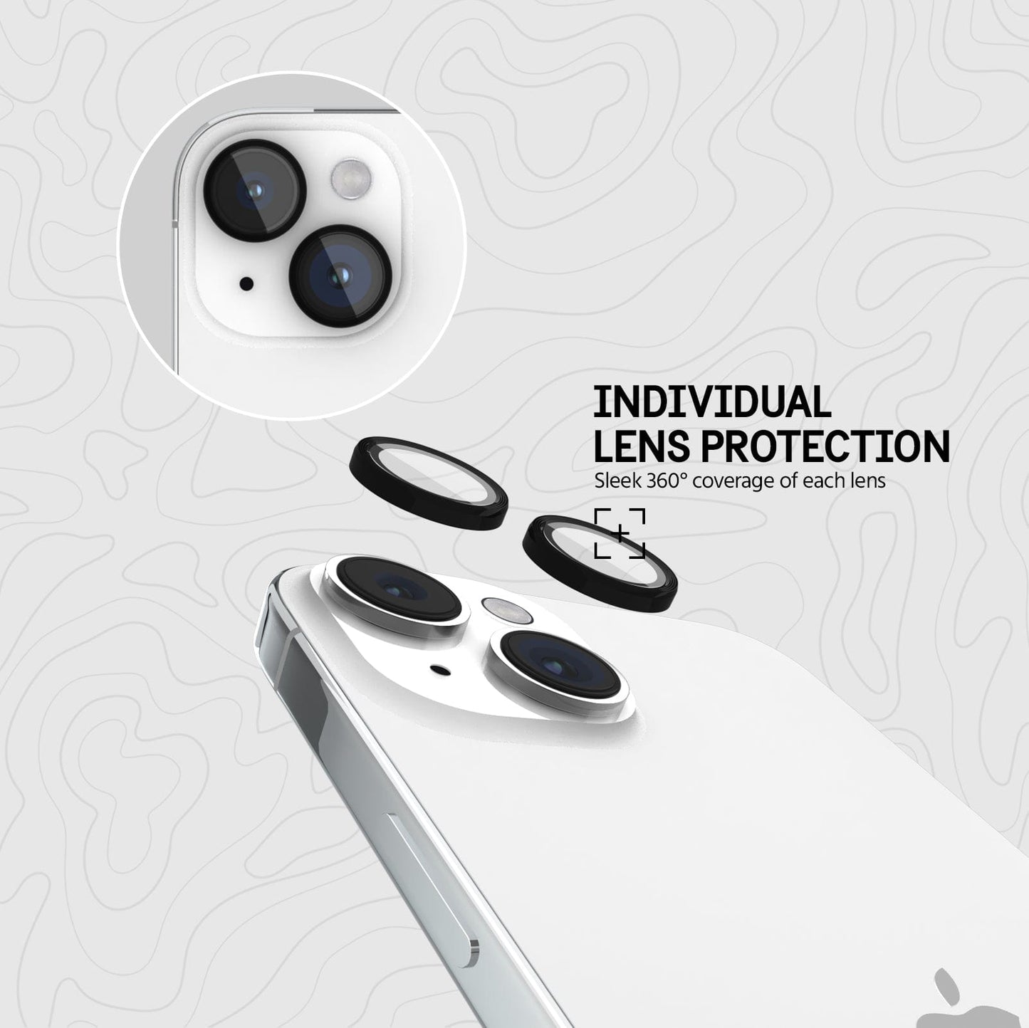 Pelican Camera Lens Protector Black - iPhone 15 / 15 Plus