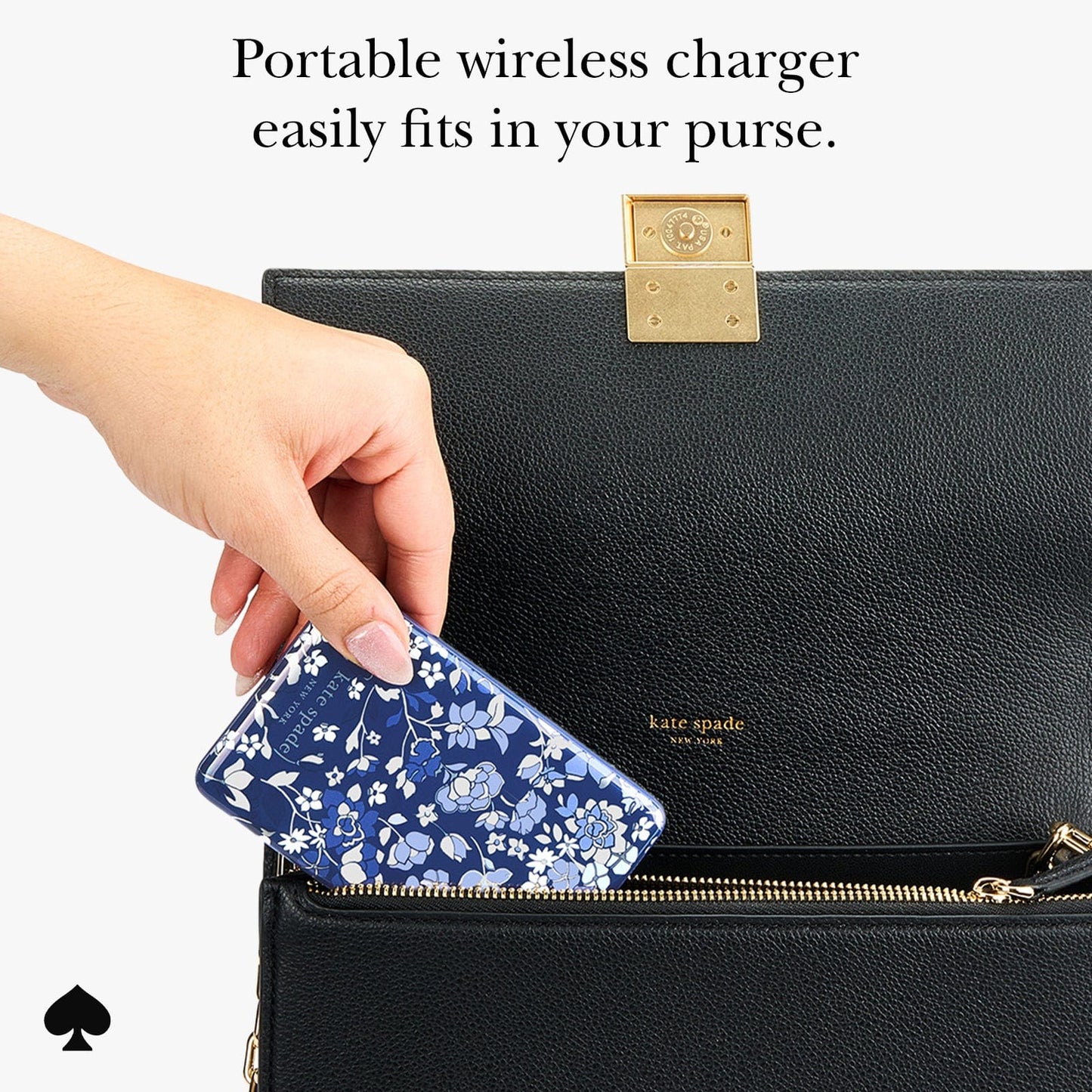 kate spade new york Flowerbed Blue MagSafe Portable Charger