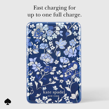 kate spade new york Flowerbed Blue MagSafe Portable Charger