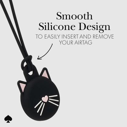 kate spade new york Black Cat AirTag Keychain Case