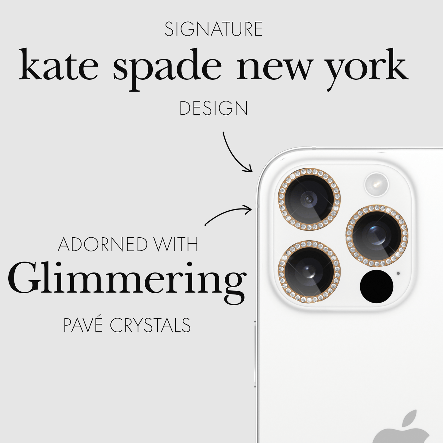 kate spade new york Camera Lens Protector Set in Stone - iPhone 16 Pro / 16 Pro Max