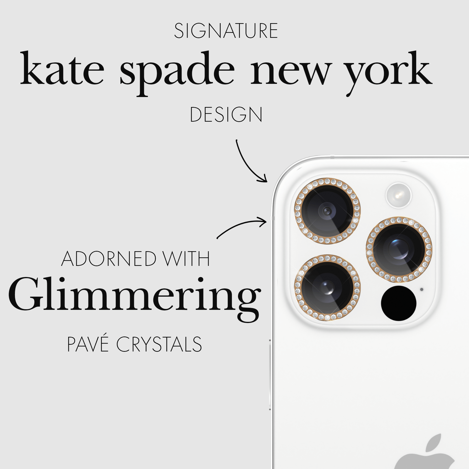 kate spade new york Camera Lens Protector Set in Stone - iPhone 16 Pro / 16 Pro Max