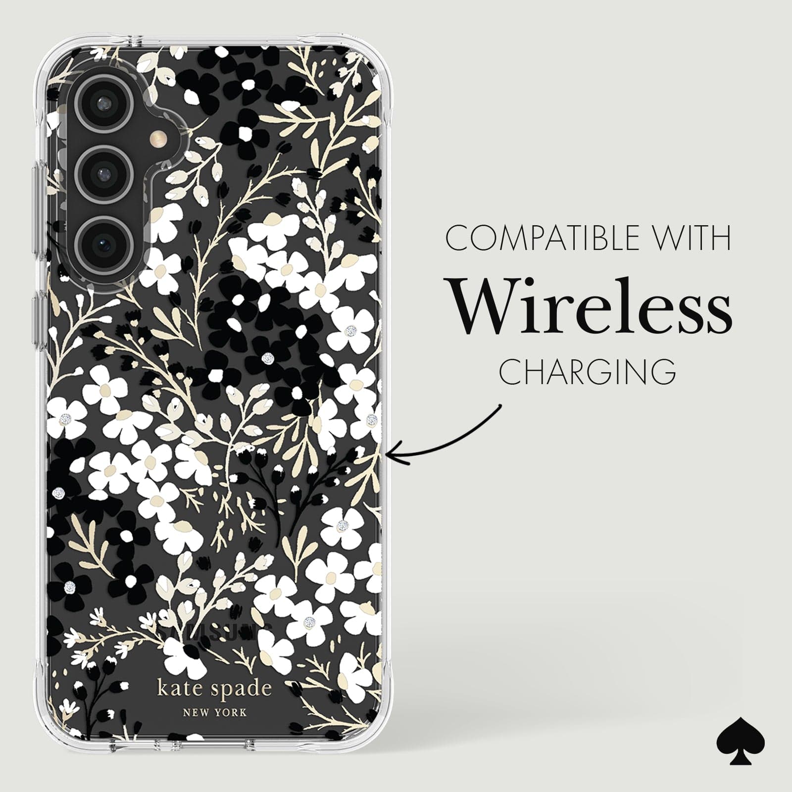 kate spade new york Multi Floral Black and White - Galaxy S23 FE
