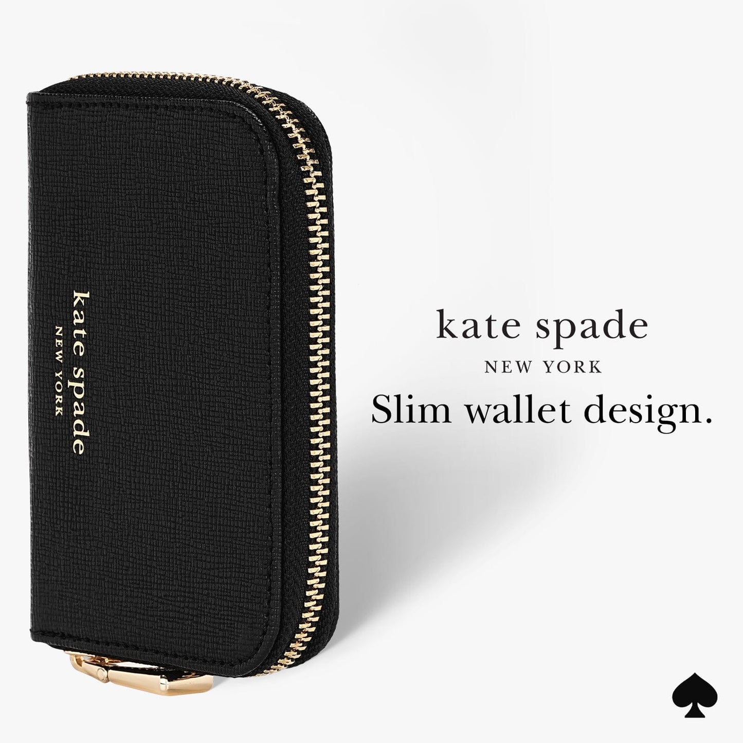 kate spade new york Midnight Black Devin Zip MagSafe Wallet