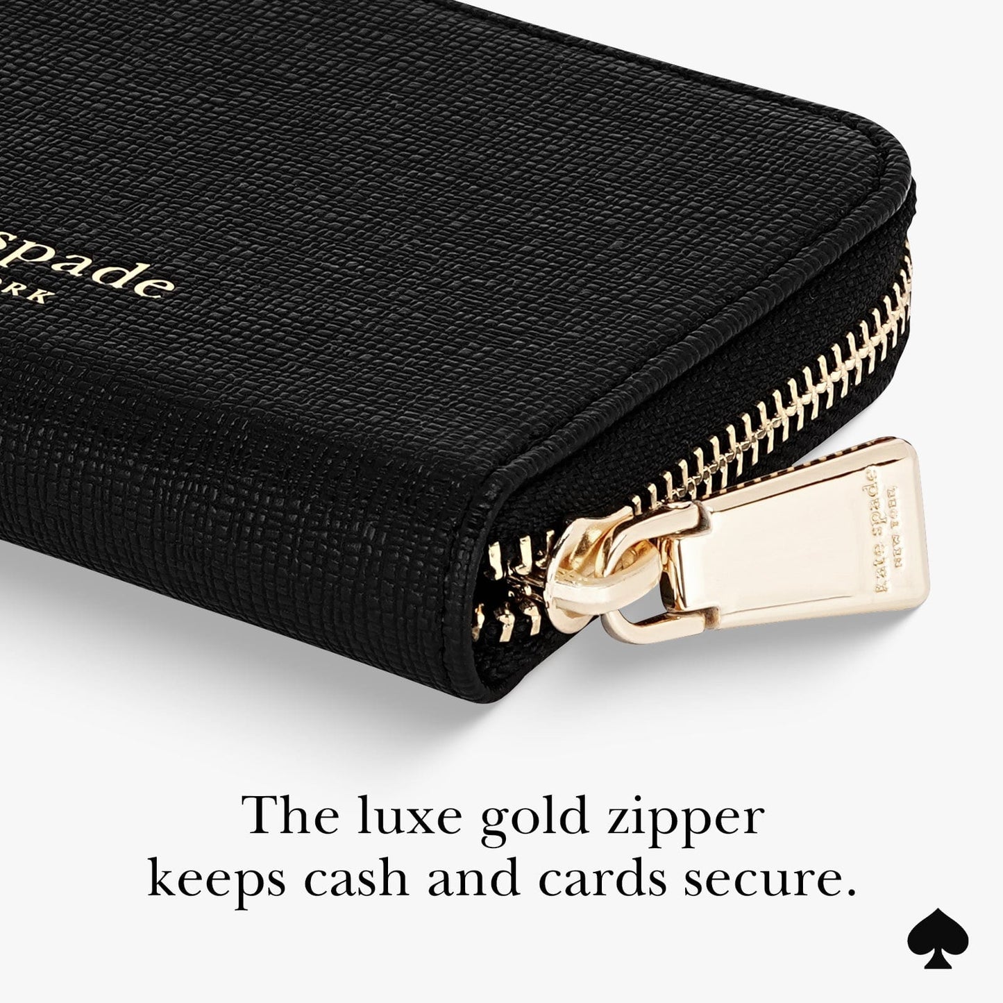kate spade new york Midnight Black Devin Zip MagSafe Wallet