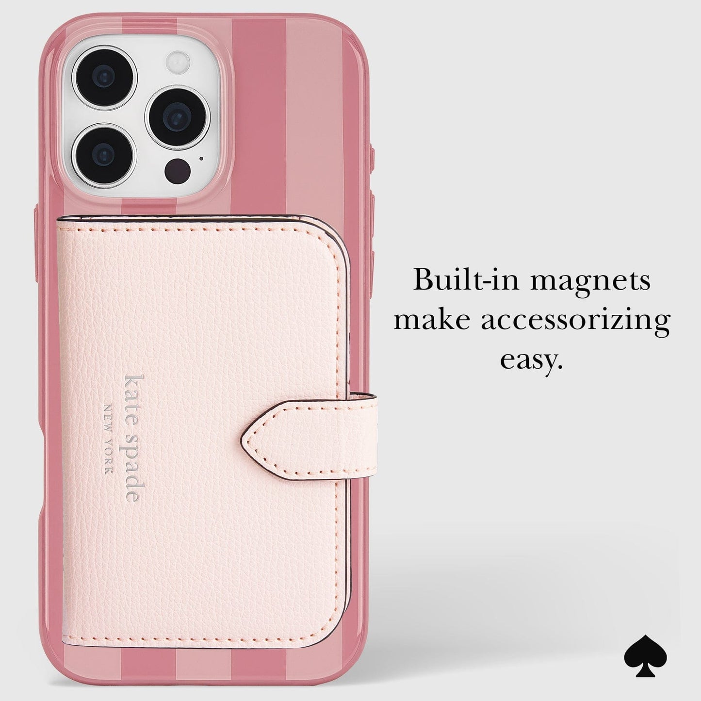 kate spade new york Stripe Rose Coral MagSafe - iPhone 16 Pro Max