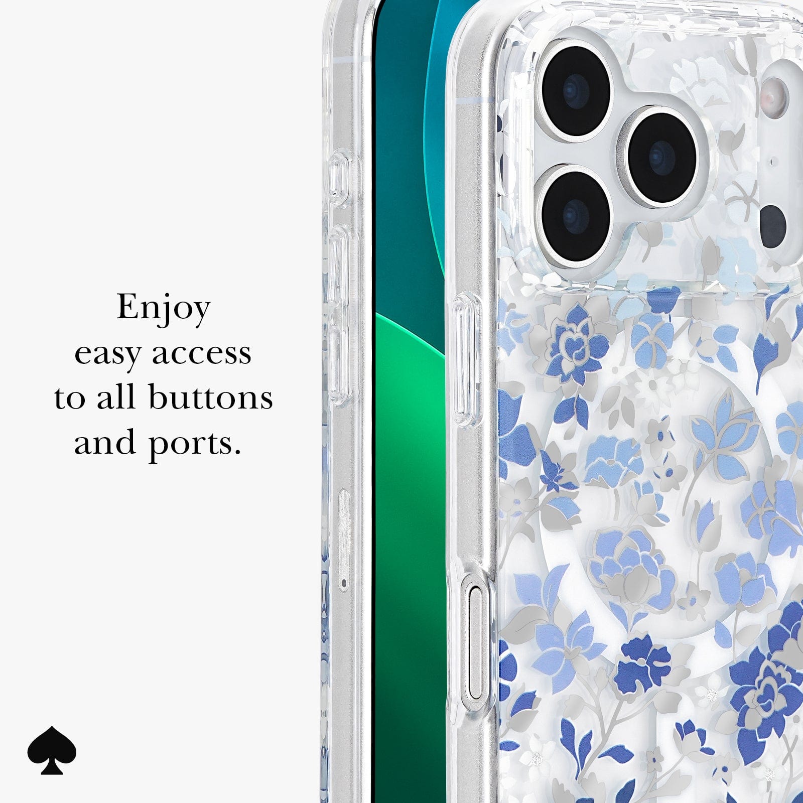 kate spade new york Flowerbed Blue MagSafe - iPhone 17 Pro