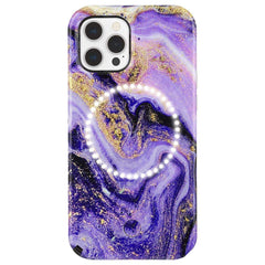 Gold Glitter Purple Marble