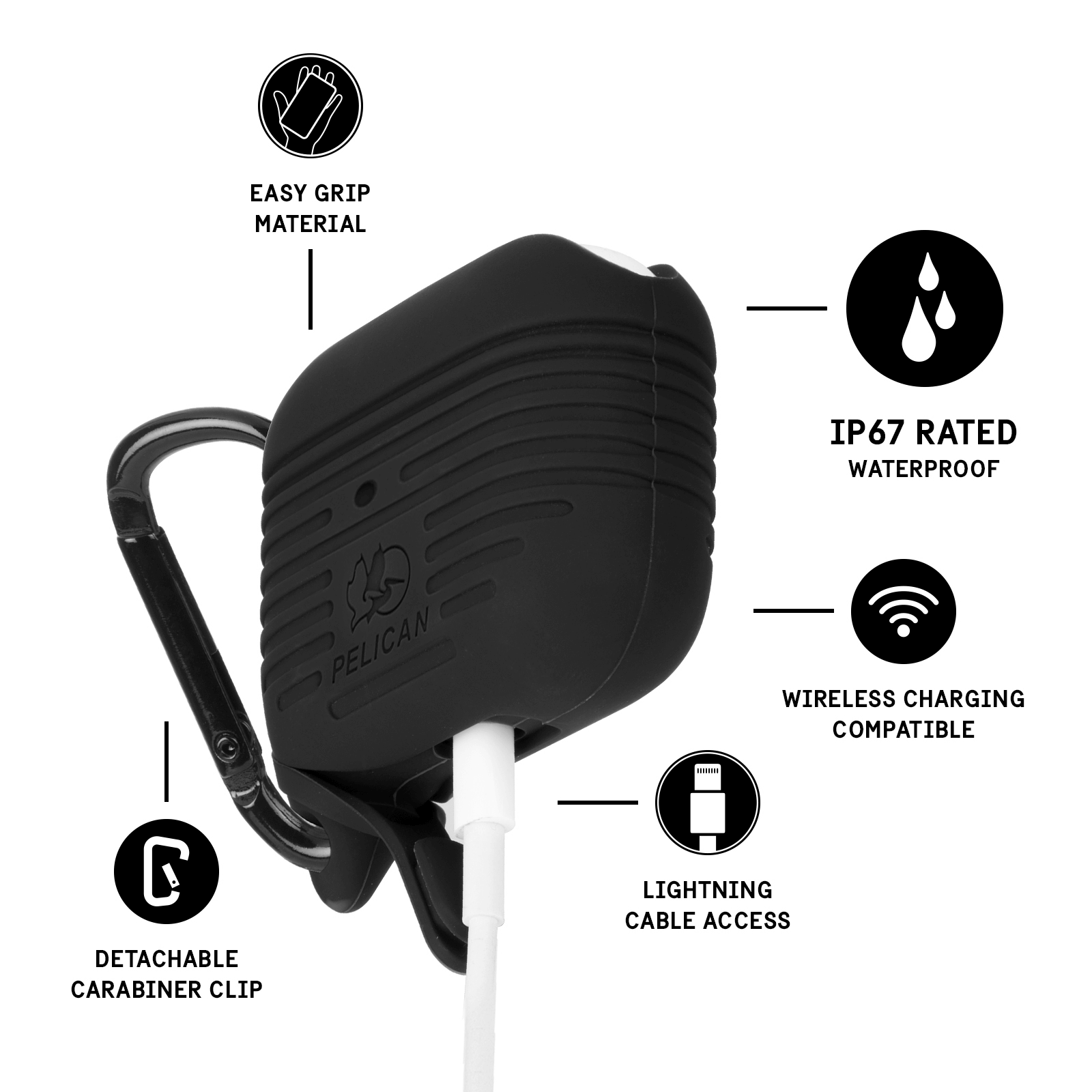 Pelican Protector (Black) - AirPods 3rd Gen 2021