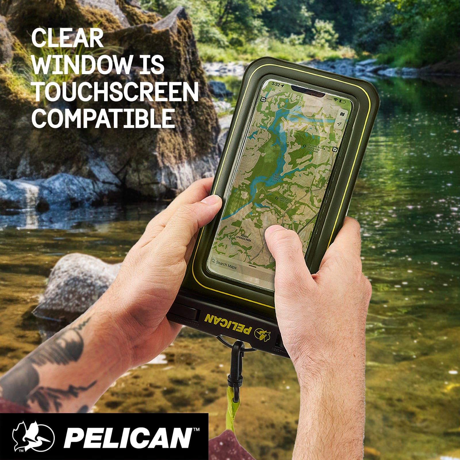 Pelican Marine Waterproof Floating Phone Pouch with Storage Pocket