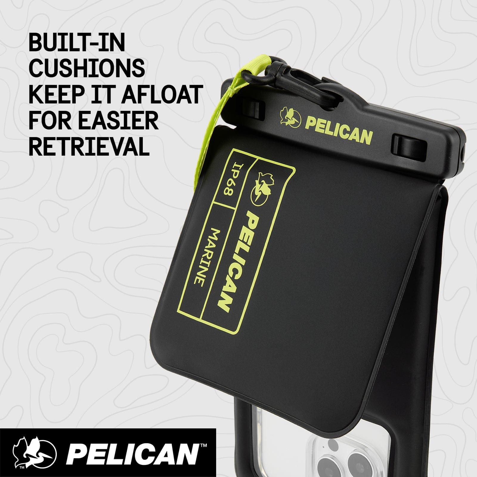 Pelican Marine Waterproof Floating Phone Pouch with Storage Pocket