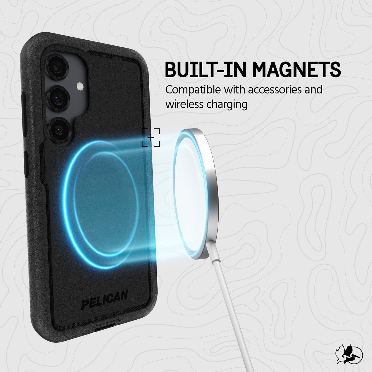 Pelican Voyager (Black) with Magnet - Galaxy S25