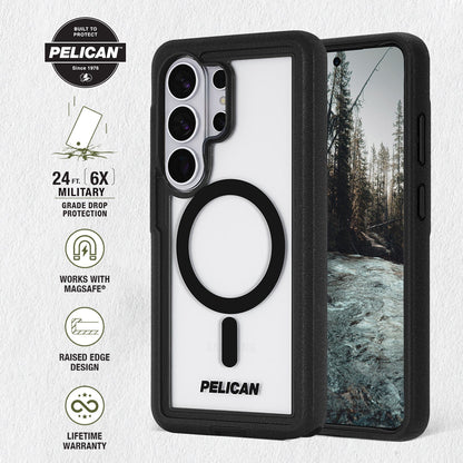 Pelican Voyager Clear/Black with Holster and Magnet - Galaxy S26 Ultra