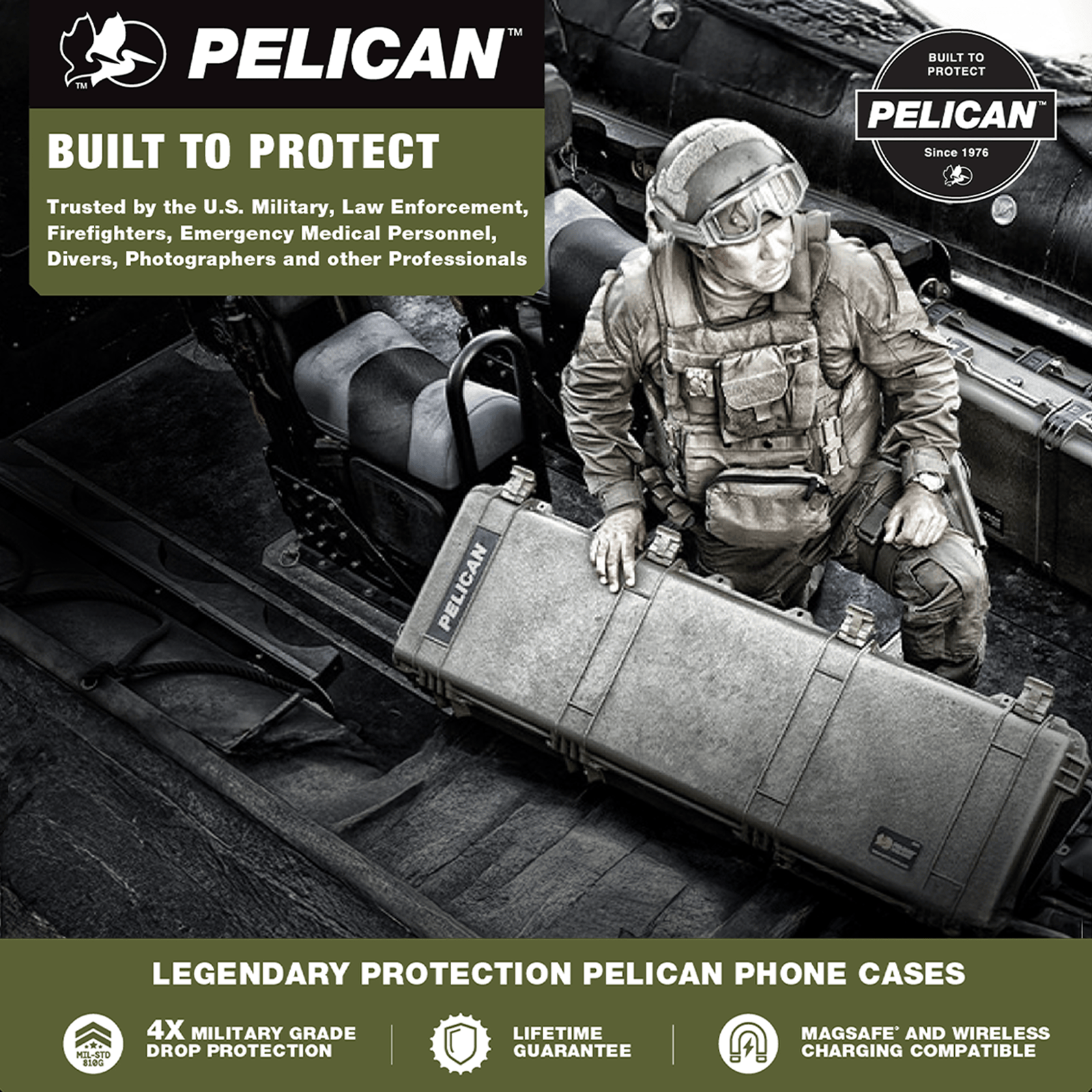 Pelican Voyager Black with Holster and Magnet - Galaxy S26 Ultra