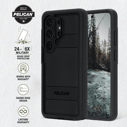 Pelican Voyager Black with Holster and Magnet - Galaxy S26 Ultra