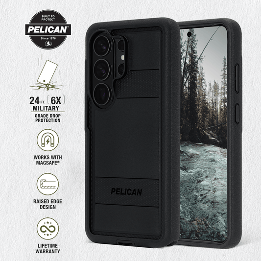 Pelican Voyager Black with Holster and Magnet - Galaxy S26 Ultra