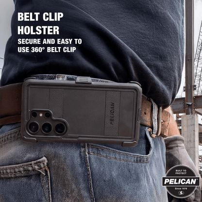 Pelican Voyager Black with Holster and Magnet - Galaxy S26 Ultra