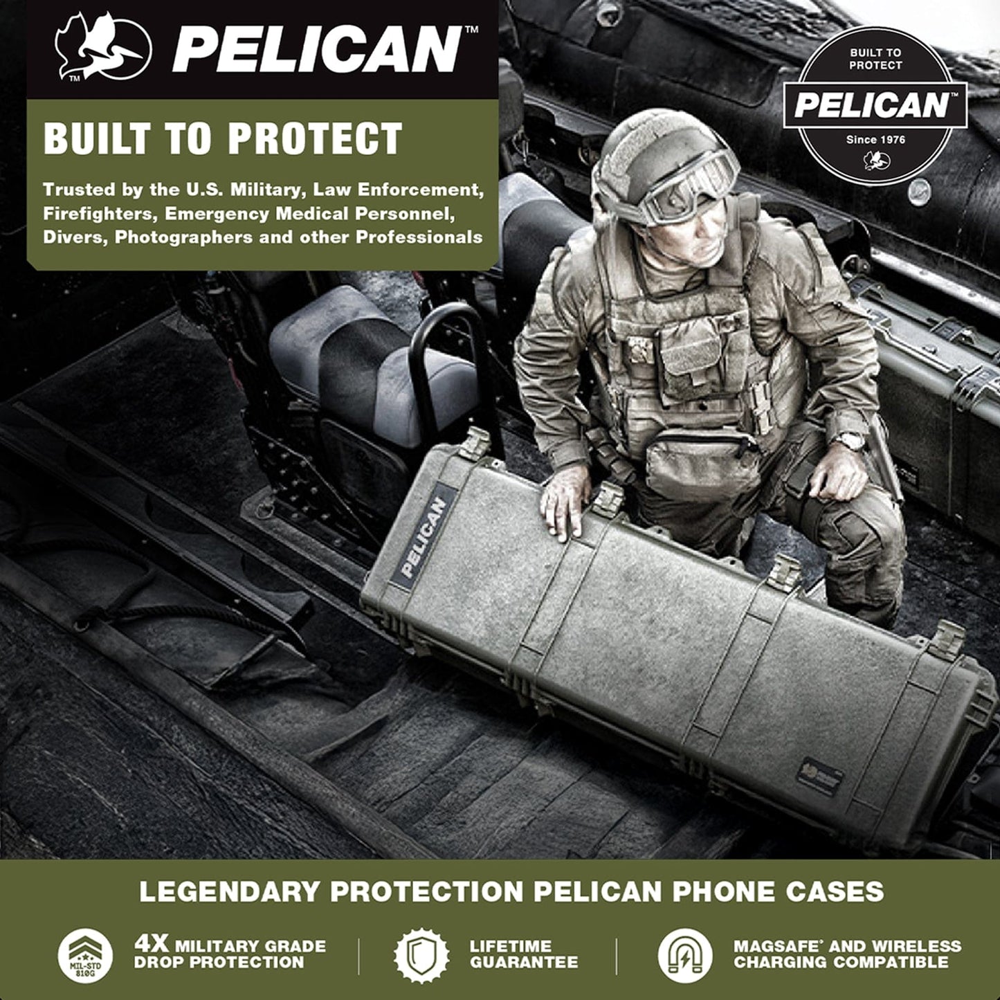 Pelican Voyager Black with Stand  - iPad Pro 11" (M5/M4)