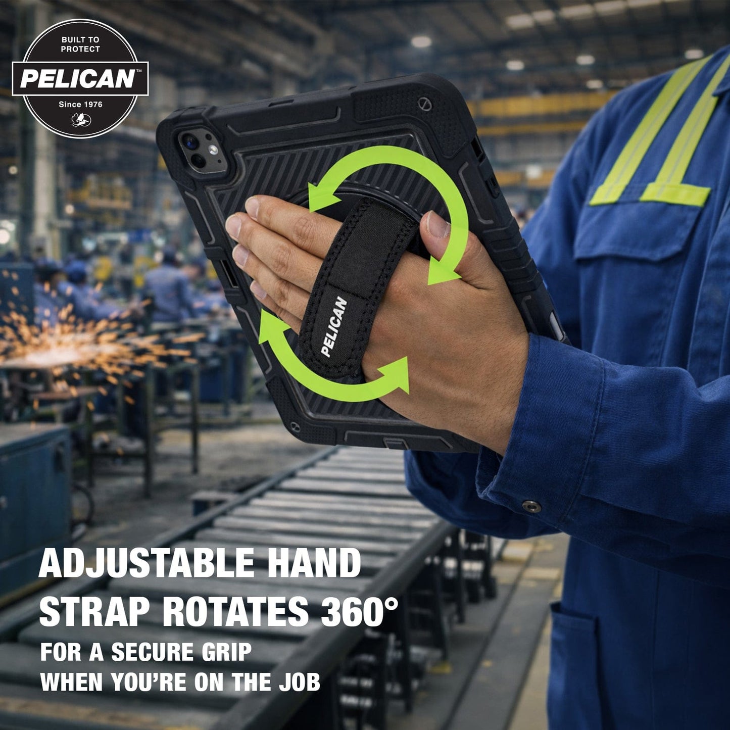 Pelican Voyager Black with Stand  - iPad Pro 11" (M5/M4)