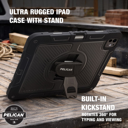 Pelican Voyager Black with Stand  - iPad Pro 13" (M5/M4)