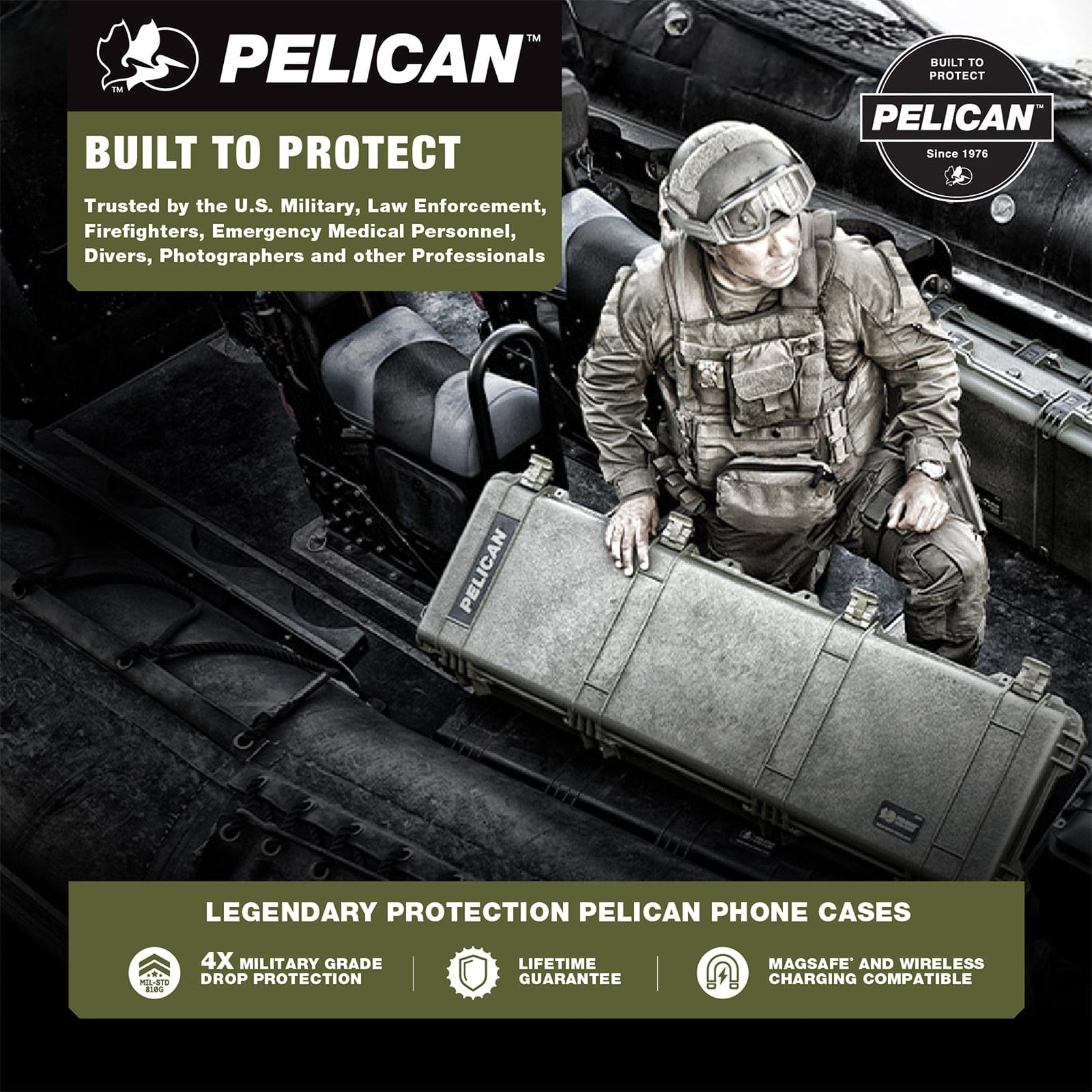 Pelican Voyager Clear/ Black MagSafe - iPhone 17 Pro Max