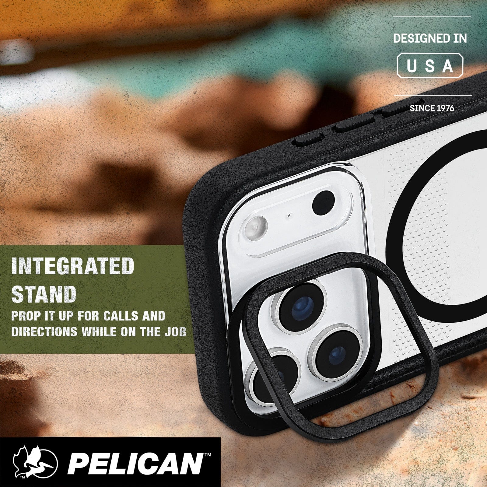 Pelican Protector Clear MagSafe w/ Camera Stand - iPhone 17 Pro